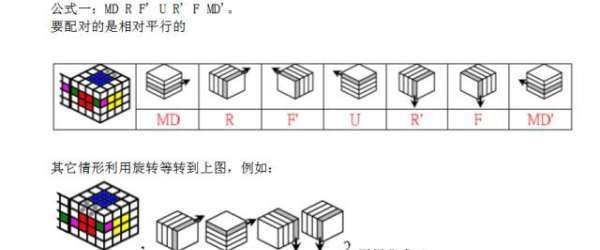 四阶魔方公式图解七步还原魔方,四阶魔方的还原口诀图4