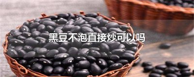 ​黑豆不用水泡可以煮吗 黑豆不泡水能煮熟吗